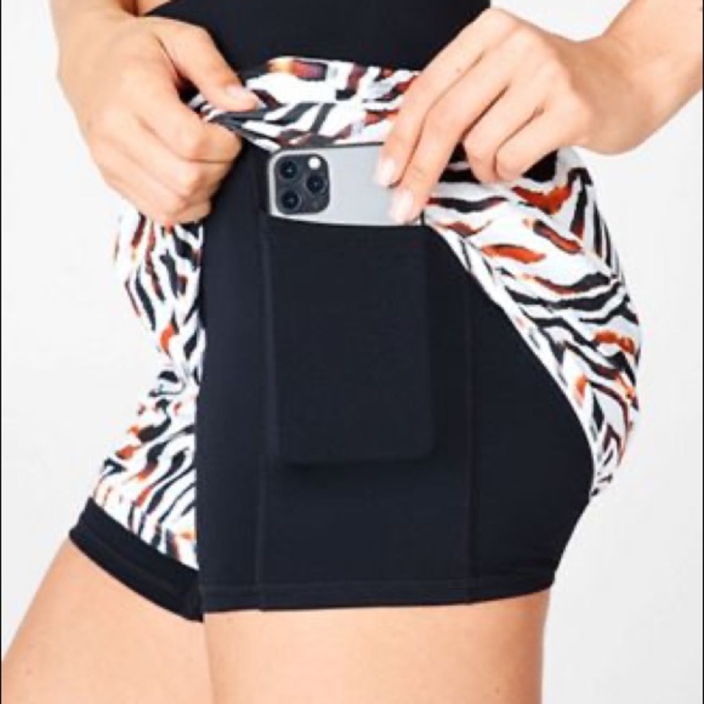 Fabletics Workout Animal Print Shorts Size Small